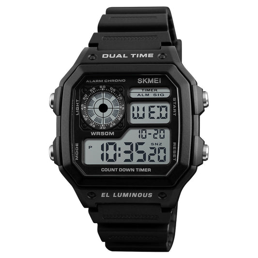 Skmei Wrist Watch for Men, Digital Sports Waterproof Watch with Dual Time Chronograph Countdown Alarm Backlight  The Orbit - 1299
